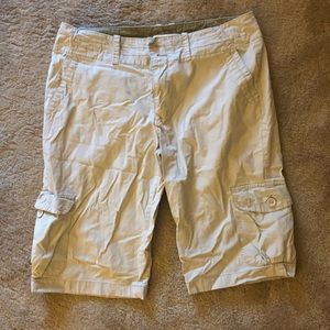 Beige Cargo Shorts